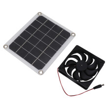 10W Waterproof Solar Panel Exhaust Fan for Pet House RV Greenhouse