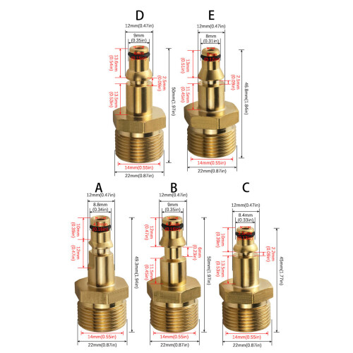 Robuster Messingadapter für-M22 AR-Stecker 2