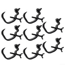 Stage Light Mounting Clamp Set of 8 Suitable for Truss Tubes (Black)