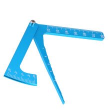 Blue Adjustable RC Ruler for Camber Adjustment, Measuring Car Height and Rim Camber.