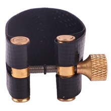 Adjustable Black Saxophone Ligature for Uniform Sound Composite Leather (Alto)