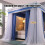 Mosquito Net Bed Canopy Double Layer with 4Pole Support, Lace Decor, Full Enclosure for King Bed 4