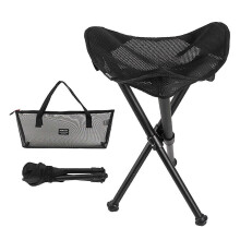 Camping Stool Folding 19-29 Inch Height Lightweight 3-Legged Portable Camp Chair for Backpacking Hunting