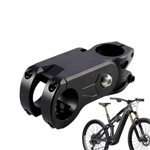 Bicycles Stem, Aluminium Alloy Stem, Adjustable Riser Handlebar Stem, Sturdy Stem Extender, Black