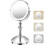 Lighted Makeup Mirror 8 Inch Double Sided 1X 10X Magnification LED 3 Color Rechargeable Adjustable 1
