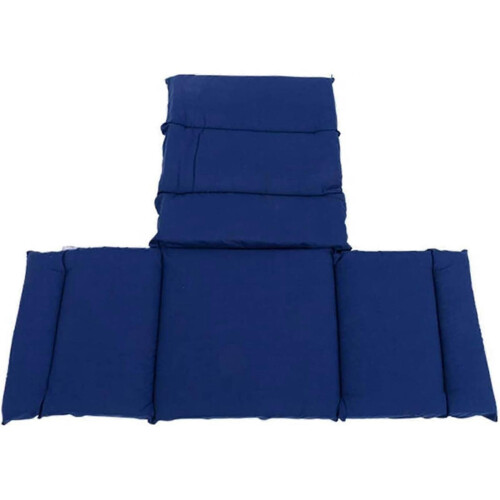 Wheelchair Cushion with Integrated Back Support Washable Polyester Cotton Blue Sciatica Relief Back Pain