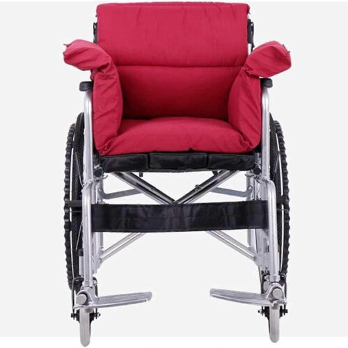 Wheelchair Cushion with Integrated Back Support Washable Polyester Cotton Blue Sciatica Relief Back Pain 2