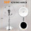 Lighted Makeup Mirror 8 Inch Double Sided 1X 10X Magnification LED 3 Color Rechargeable Adjustable 4