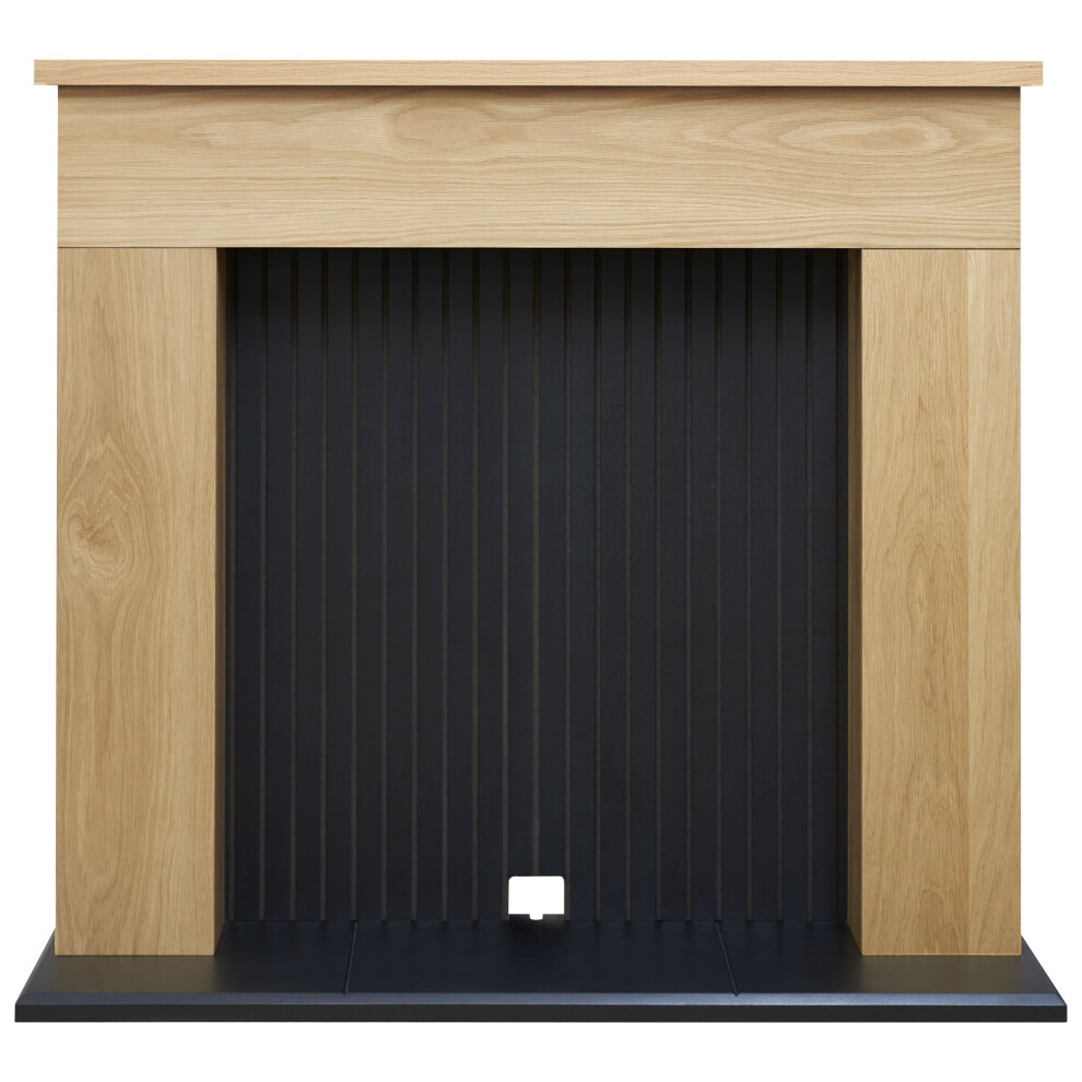 Photos - Fireplace Accessory Adam Innsbruck Stove Fireplace in Oak & Black, 45 Inch 