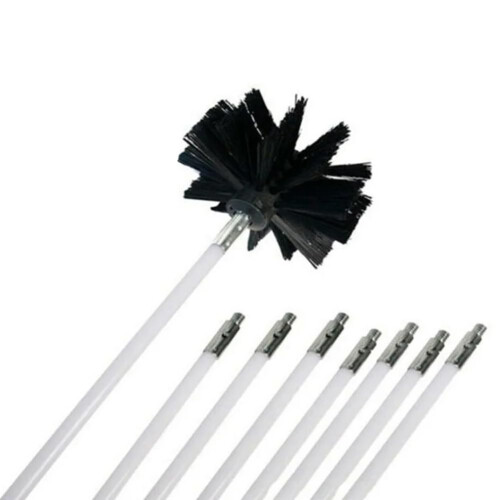 Chimney Cleaning Brush for Drill, Nylon Sweep Kit, Temp Resistant, Efficient Soot Removal