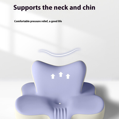 Oreiller ergonomique en mousse à mémoire de forme pour le- Bleu 2