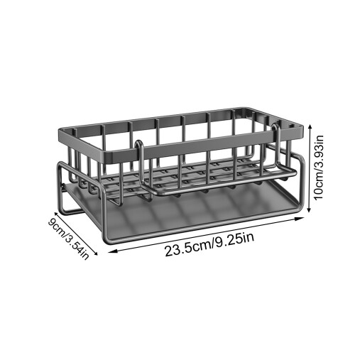 Quick Drying Dish Drainer Sink Organizers Easy- Black  1 2