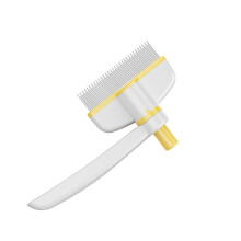 Brosse de massage pour poils de-Peigne amélioré blanc et jaune