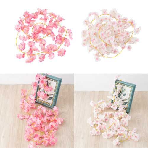 Solid Silk Cloth Hanging Vine Decoration For Themed-White 2