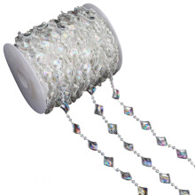 Clear Plastic Bead Chain For Jewelry Making-Diamondshaped piece