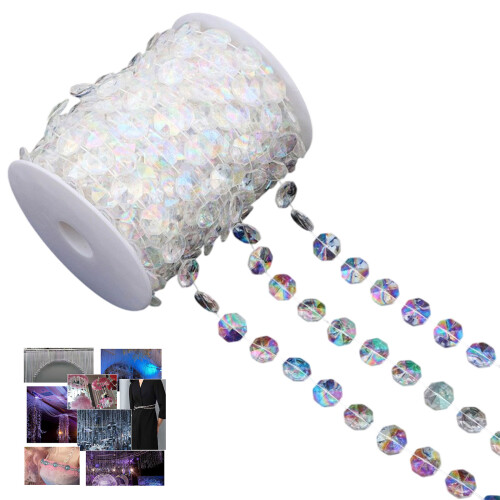 Clear Plastic Bead Chain For Handmade-Large beads and bead 2