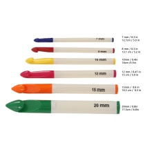 6-teiliges Häkelnadel-Set mit ergonomischem Griff,