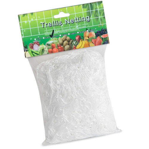 Garden Trelli Net White Abrasion Heavy Type Polyester-5x5ft