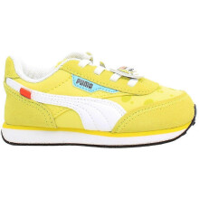 (UK 7k EU 24 US 8K,kids,unisex,Yellow)Puma Future Rider Spongebob Lace-Up Yellow Synthetic Kids Trainers ...