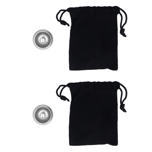 Silver 2pcs Gyroscopes with Mushroom Shape & Auto Flip Function in Storage Bag 1