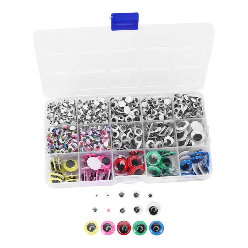 Εύχρηστα Googly Eyes για χειροτεχνίες DIY, ποικιλία επιλογών μεγεθών και χρωμάτων με 1