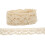 Spitzenband, Baumwollfaden, 9,1 m, Beige, 9