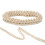 Spitzenband, Baumwollfaden, 20 Yards, Beige, 10