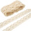 Spitzenband, Baumwollfaden, 9,1 m, Beige, 10