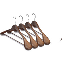 Elegante organizer per armadio, struttura in legno massello, appendiabiti in legno extra larghi con barra antiscivolo, finitura liscia per appendere