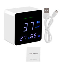 High-Precision Design Indoor Air Quality Monitor, Portable Smart Tester for PM2.5, Humidity, Temperature, Equipped with LCD Color Display, Suitable