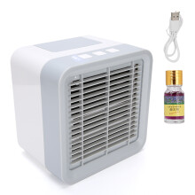 Multi-Function Air Cooler For Personal Spaces, Combining Evaporative Water Filter And Ice Cooling Technology