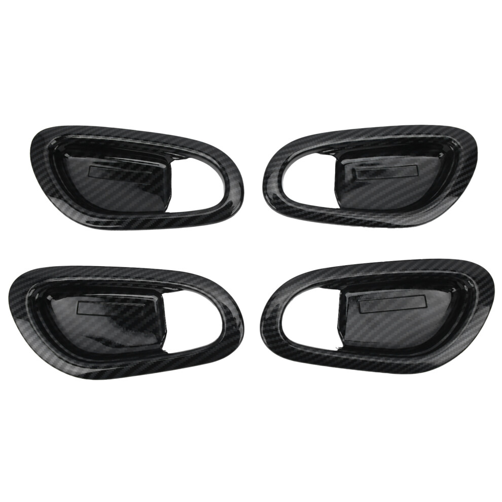 Outer Door Decoration Frame For Nissan Navara Frontier Np300 2015-2019, Door Handle Bowl Cover Trim With Carbon Fiber Pattern Non Fading Finish, 9437117494377