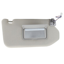 Pare-soleil de remplacement compatible côté conducteur avec miroir de courtoisie et lampe. Structure robuste, garantie à vie, contrôle de