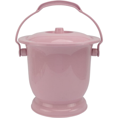 Convenient Design, Drop-resistant Practical Chamber Pot With Cover For Discreet Use, Sky-Blue