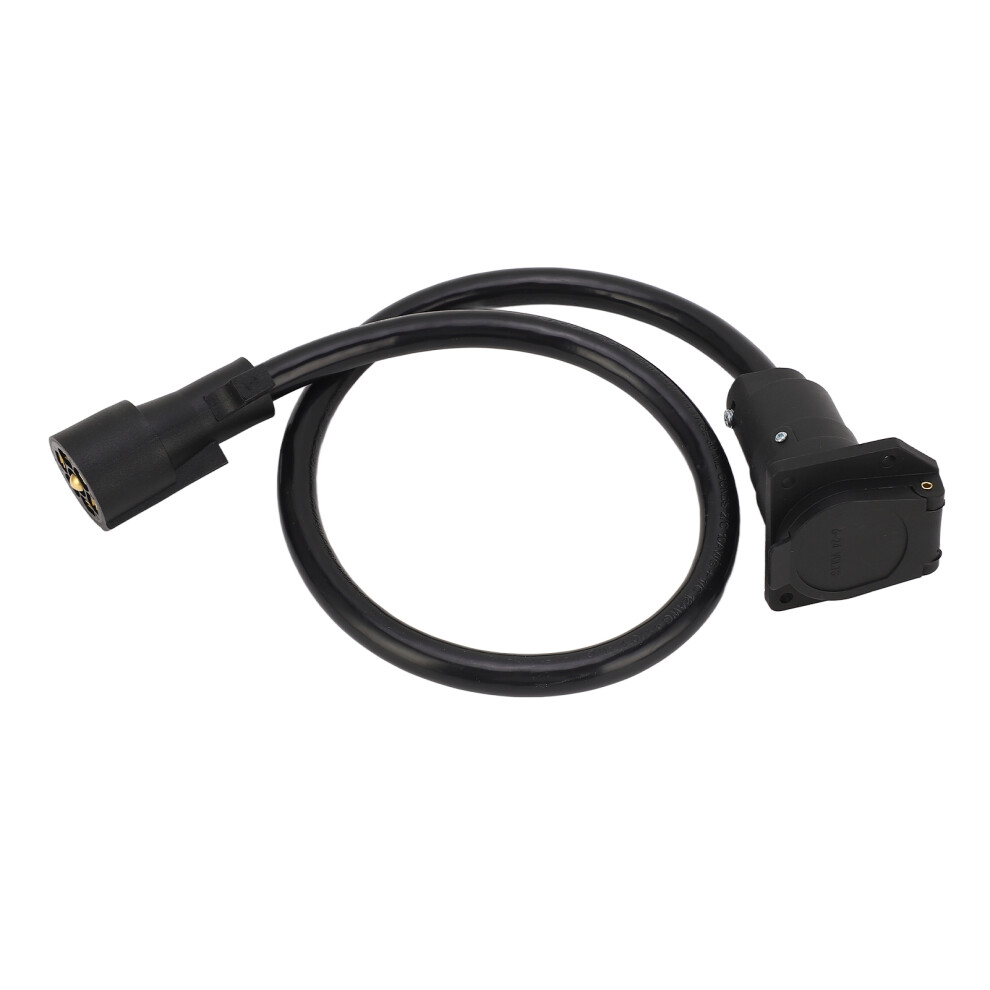 Weatherproof Trailer Extension Cord 7 Pin Wiring Connector Plug Double Prongs Connector Heavy-Duty Plug N Play Gooseneck Hitch Extender Corrosion 9190834443898