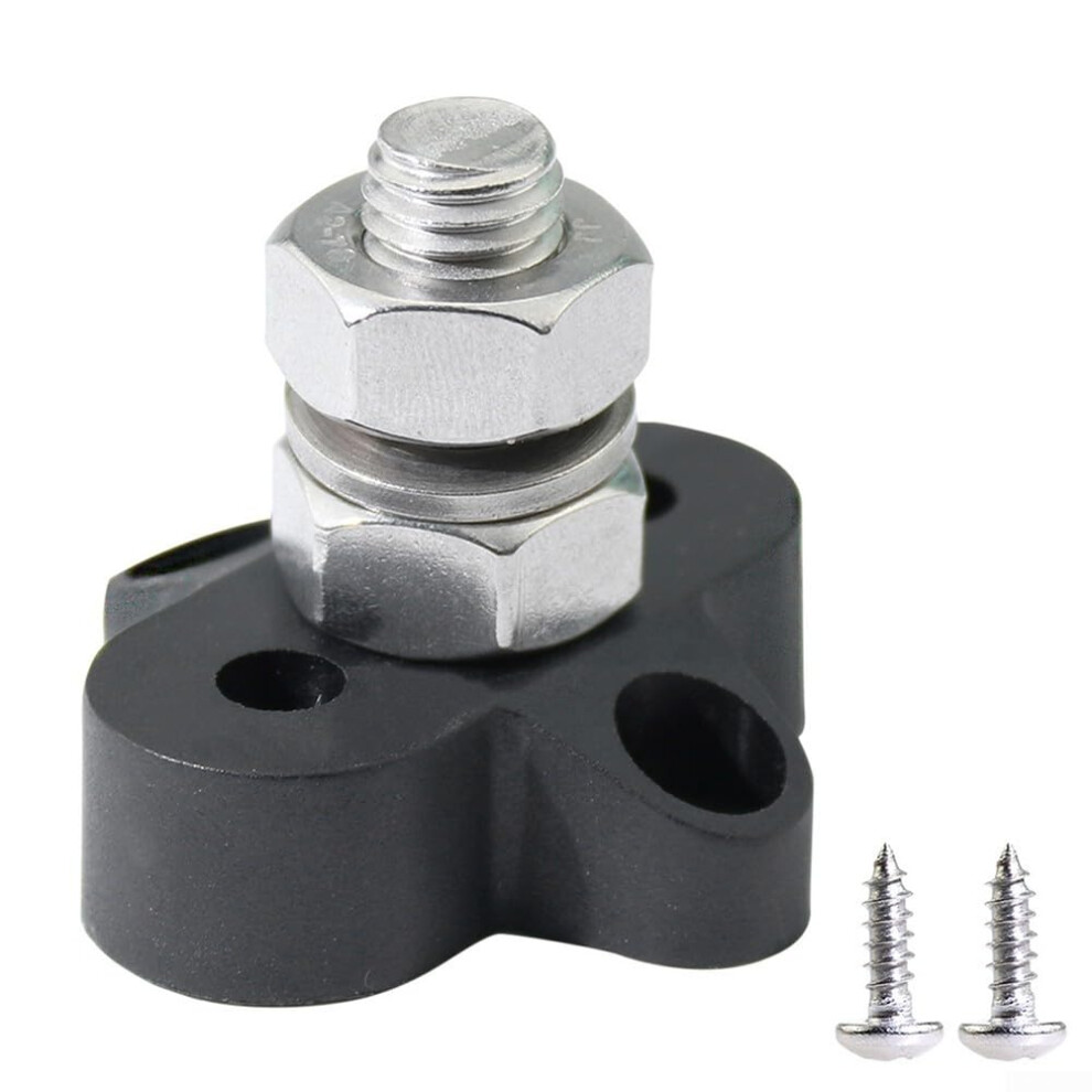 Automotive Marine Busbar Power Distribution Post 300Arated, M10, For Boats And Caravans Black 9189345942327