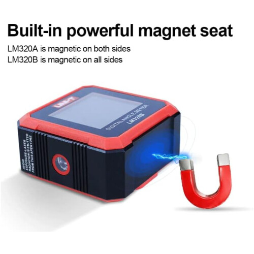 LM320A Electronic Angle Meter Digital Protractor Angle Tester Magnetic Inclinometer Bevel Box With Backlight LM320B 2