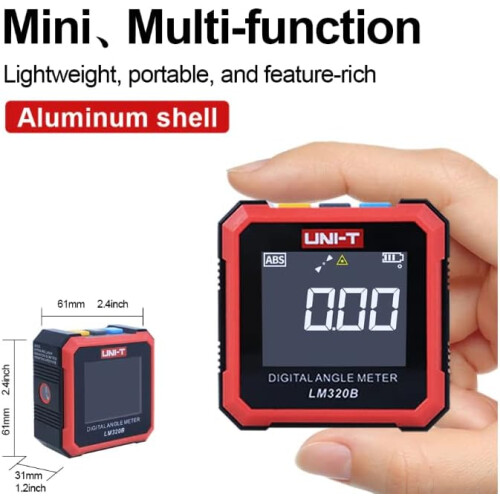 LM320A Electronic Angle Meter Digital Protractor Angle Tester Magnetic Inclinometer Bevel Box With Backlight LM320B 1