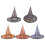 5Pcs Witch Hat 33cm High Pointed Wizard Hat for Women Men-Red 2