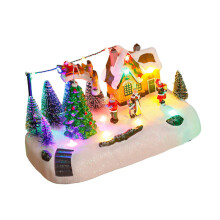 Holiday Resin Music Box With Light And Sound Perfect For-A