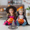 5Pcs Witch Hat 33cm High Pointed Wizard Hat for Women Men-Red 5