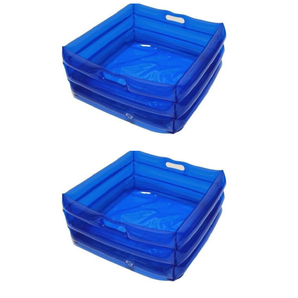 Inflatable Footbath Portable Foldable Foot Spa Soaking Tub for Home Travel (2PCS)
