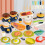 53 Pieces Plastic Kitchen Play Food Toy Pretend Play Set 1