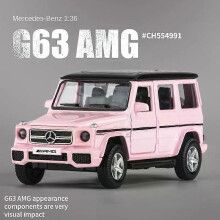 (AMG G63 boxed) 1:36 Pink Benz Diecast Alloy Model Car Children Lighting and Music Simulation Car Collection Model Presents A Girl Toy Gift