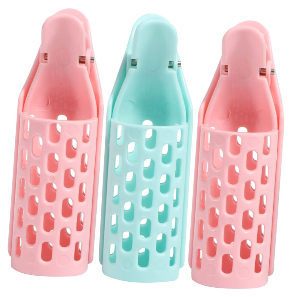 Manual Hair Curlers 3Piece Set, Styling Tools, Hair Bang Rollers, Hairdressing Tool Clip, Random Color
