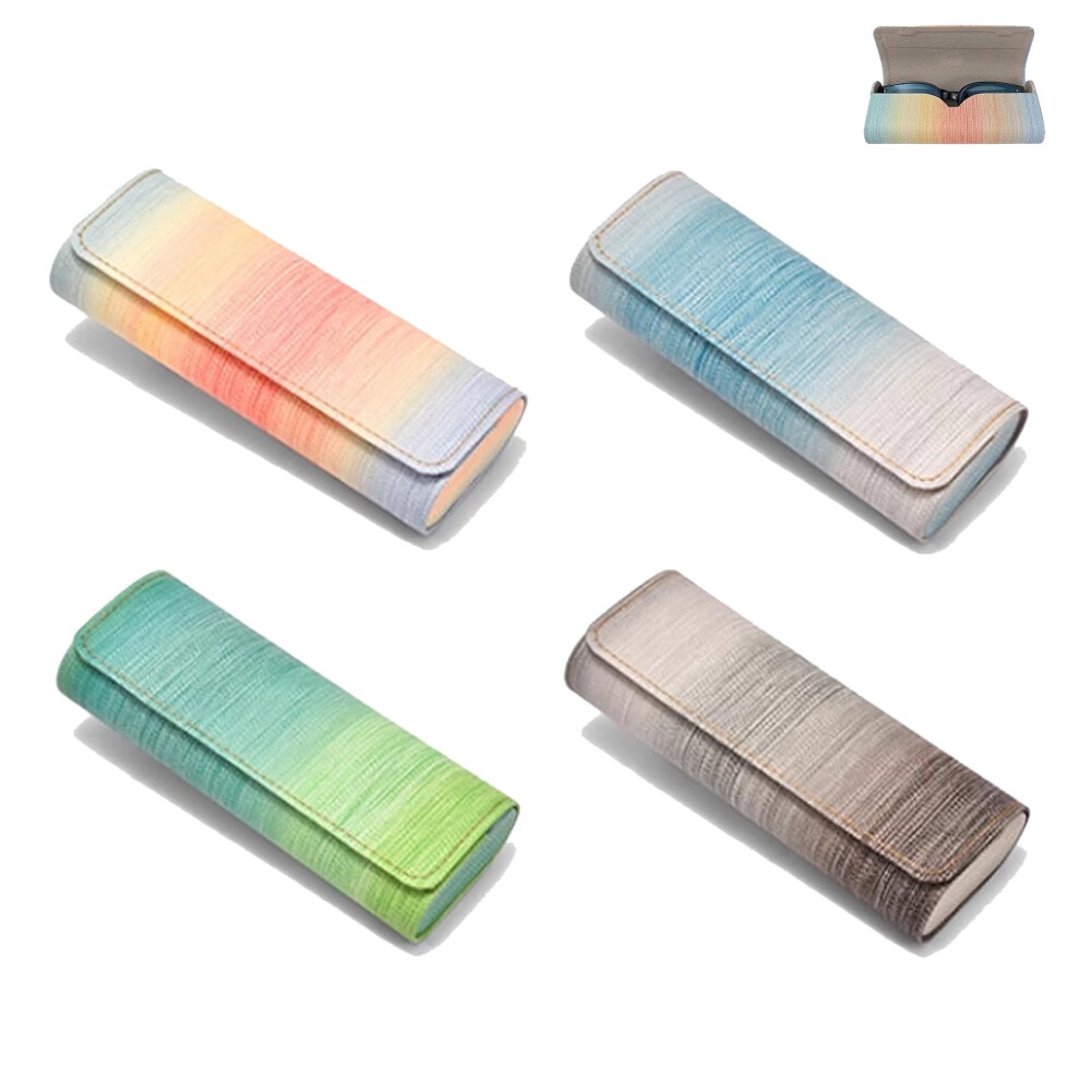 Pack of 4 Hard Glasses Case, Leather Case for Men and Women, Sunglasses, Myopia, Sports, Age Vision Glasses
