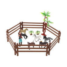 1 Set Mini Stable Play Set Farm Mini Ranch Model Miniature Barn Fantasy Play Horse Stable Realistic Horse Stable Model Plastic
