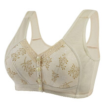 Fitness Lingerie for Women Sexy Lace Front Buckle Print Underwear Sleeveless Lace Plus Size Bra Panties My Shopping Cart Display Beige 5XL