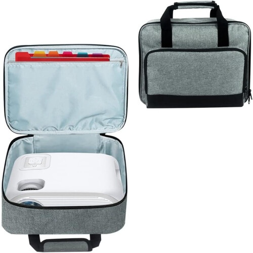 Nylon Projector Bag 1 Piece Grey For Home Projector Handbag 2