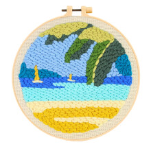 Ensemble de broderie à l'aiguille à-Mer bleue et ciel bleu